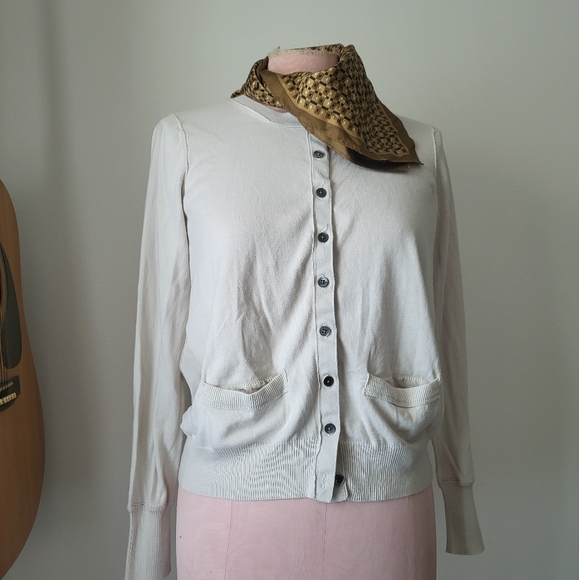 Banana Republic Sweaters - Banana Republic Silk Cardigan + Scarf 25" Square
